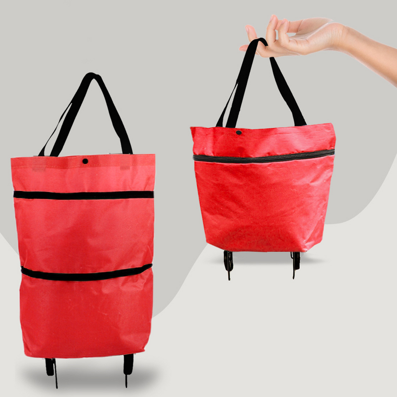 2-in-1 Omvormbare Boodschappentas met Wielen – CarryFlex