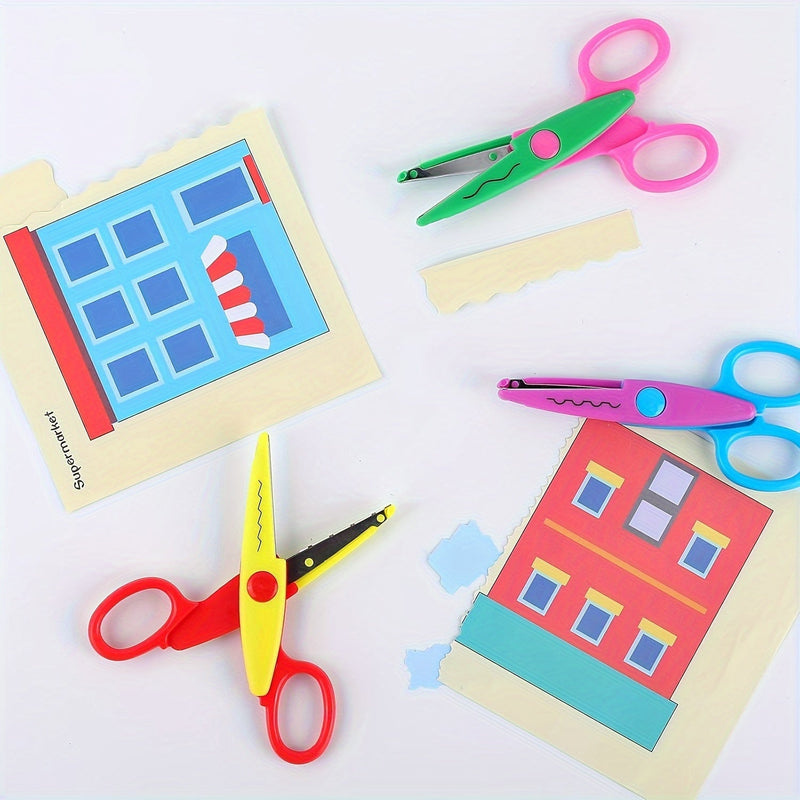 Kleurrijke Creatieve Knipscharen Set – Decoratieve Randen voor Handwerk en DIY