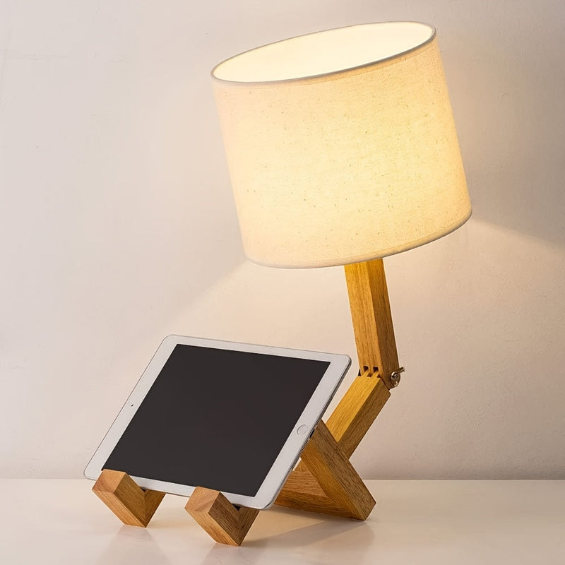 Moderne Houten Tafellamp – Flexibel Design en Sfeervolle Verlichting