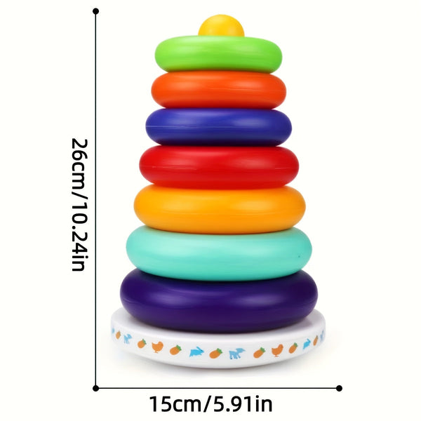 Educatieve Kleurige Regenboog Stacking Toren – Versterk Kleurherkenning en Motoriek