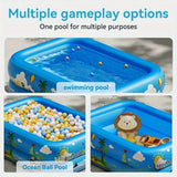 Ocean Splash Opblaasbare Kinderzwembad – Dikke PVC voor Tuinplezier