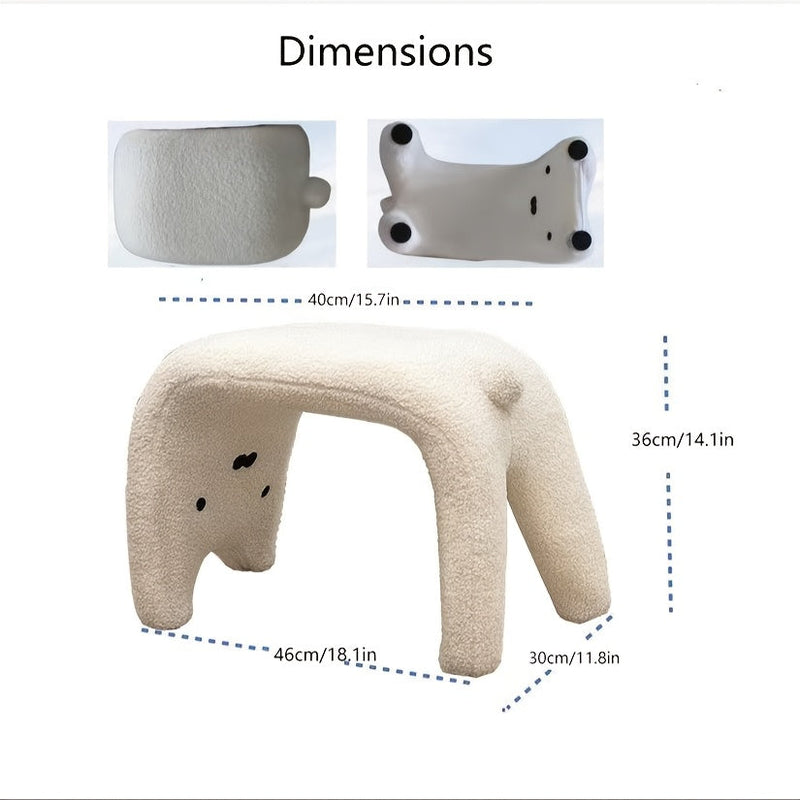 Kattenvormige Pluche Poef – Gezellig en Functioneel Design