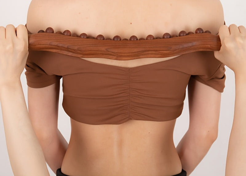 Houten Massagestok met 31 Kralen – Diepe Spierontspanning