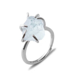 Zes-Klauwen Verstelbare Ring met Natuurlijke Kristal – Liora