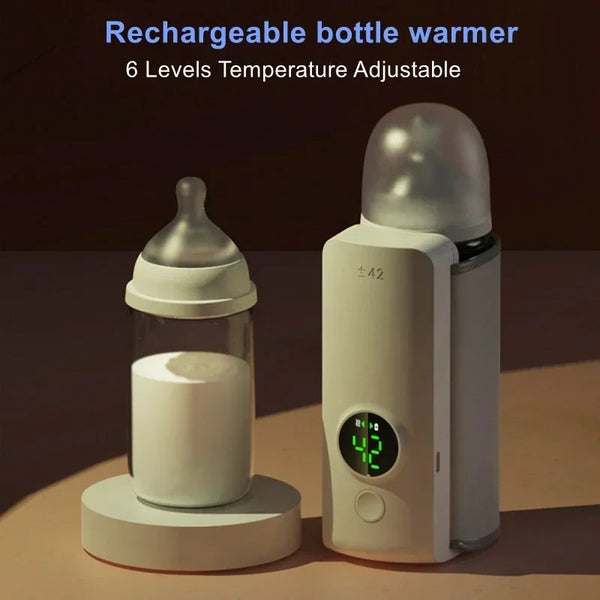 Draagbare babyflesverwarmer met temperatuurregeling – WarmEase