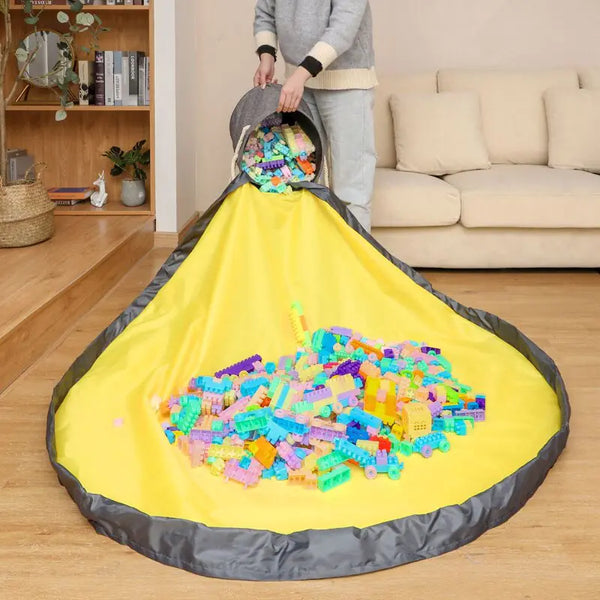 Grote opvouwbare speelmat met opbergfunctie voor de kinderkamer