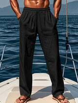 Heren Yoga & Strandbroek | Katoen-Linnen | Losse Pasvorm & Trekkoord | Ademend & Comfortabel