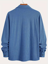 Heren Corduroy Overhemd Jas | Casual & Trendy | Knoopsluiting & Borstzakken