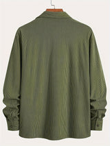 Heren Corduroy Overhemd Jas | Casual & Trendy | Knoopsluiting & Borstzakken