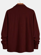 Heren Corduroy Overhemd Jas | Casual & Trendy | Knoopsluiting & Borstzakken