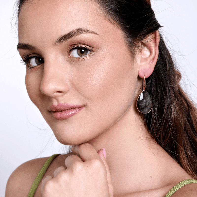 Labradoriet Prachtige Oorbellen – Lunaris