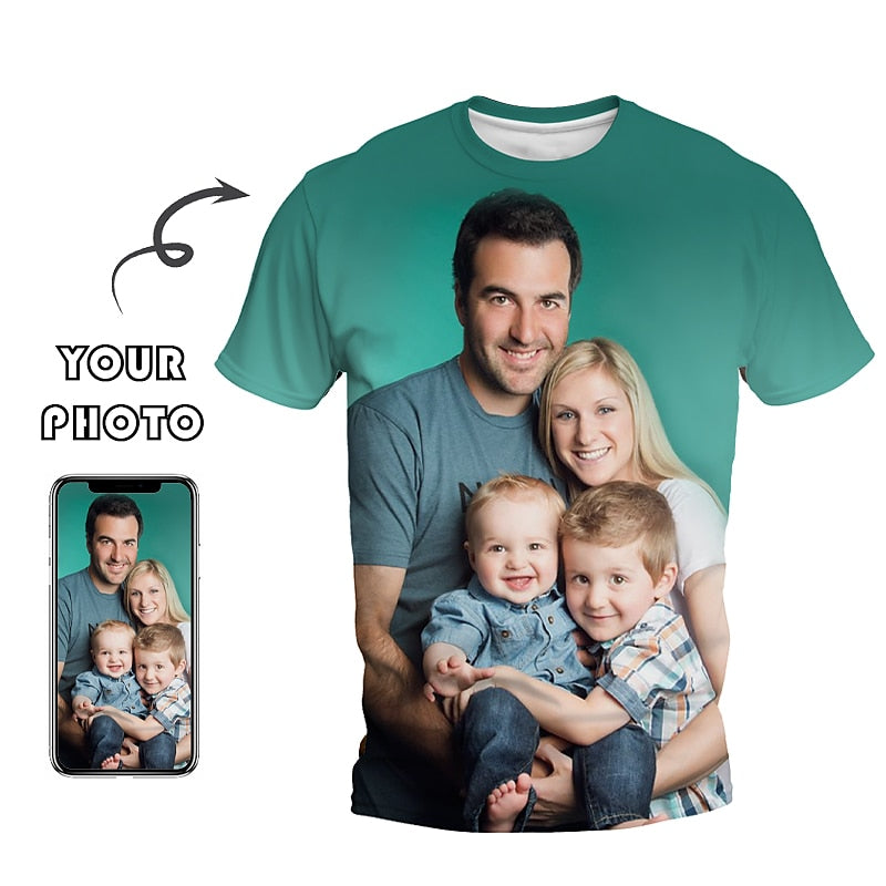 Gepersonaliseerd T-shirt voor Mannen – Ontwerp je Eigen Shirt - Uniek Cadeau met Eigen Print