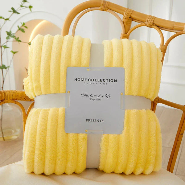 Brede Gestreepte Flanellen Fleece Dekentje – CozyStripe
