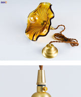 Noordse Design LED-Hanglamp | Kleurrijke glas- en koperverlichting voor slaapkamer, woonkamer & bar