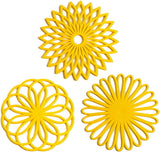 Set van 3 siliconen onderzetters: Hittebestendige warmte pads