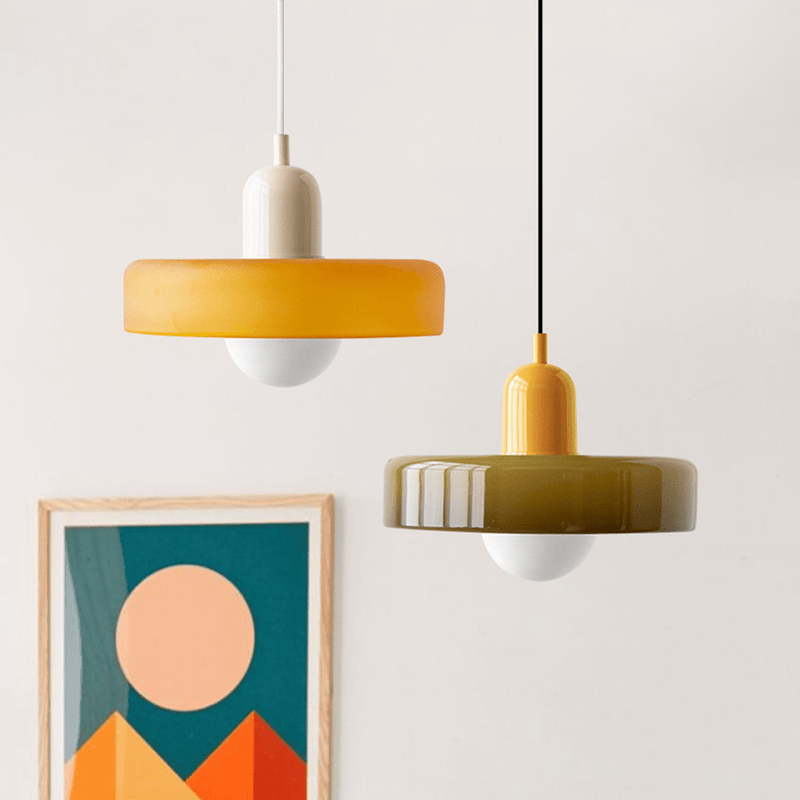 Geometrische Bauhaus Plafondlamp in Glas