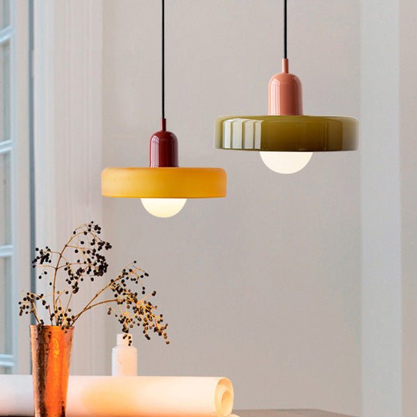 Geometrische Bauhaus Plafondlamp in Glas