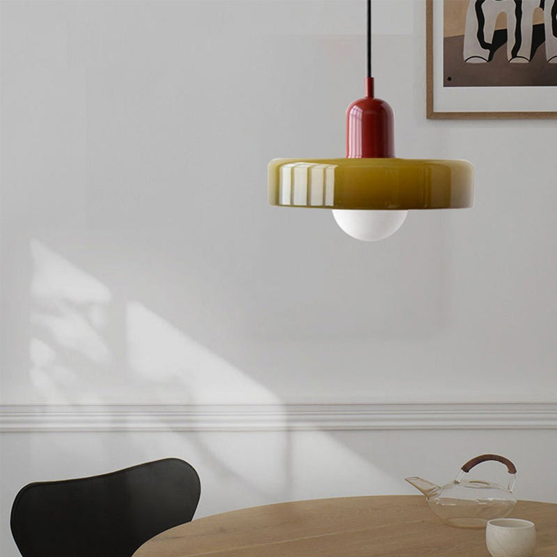 Geometrische Bauhaus Plafondlamp in Glas