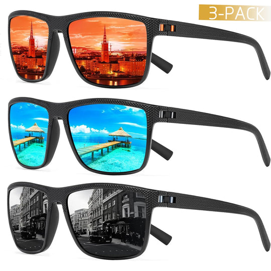 Gepolariseerde Zonnebril 3-Pack | Uv-bescherming