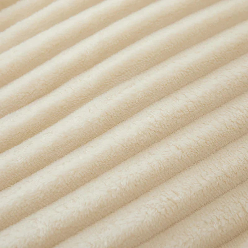 Brede Gestreepte Flanellen Fleece Dekentje – CozyStripe