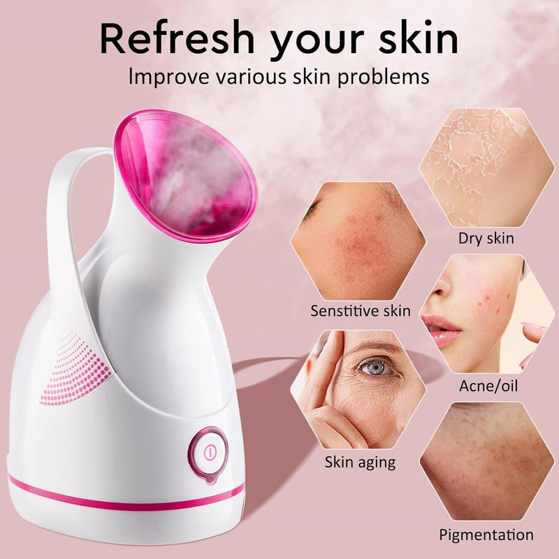 Nano-Ionische Gezichts-Dampfer – Diepe Reinigingen & Hydrateer je Huid!