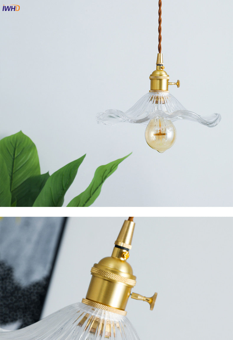 Noordse Design LED-Hanglamp | Kleurrijke glas- en koperverlichting voor slaapkamer, woonkamer & bar