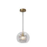 Moderne Aluminium-Glas-Hängeleuchte – LumaLite