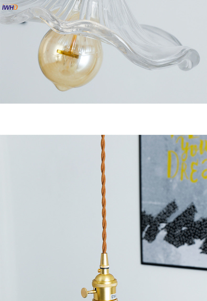 Noordse Design LED-Hanglamp | Kleurrijke glas- en koperverlichting voor slaapkamer, woonkamer & bar