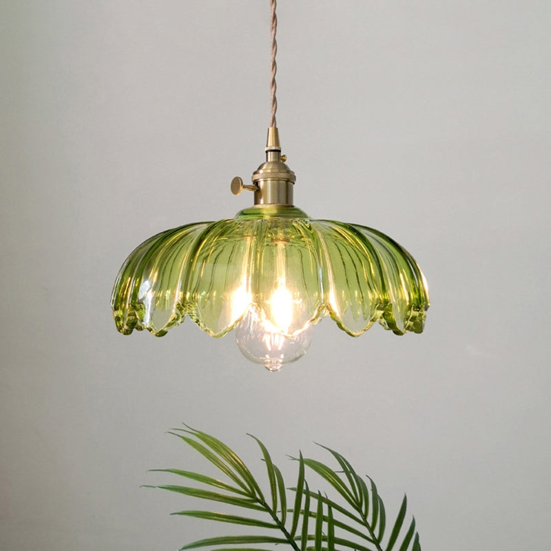 Bubble Glass Hanglamp – Elegante Transparante Glas & Koper Hanglamp
