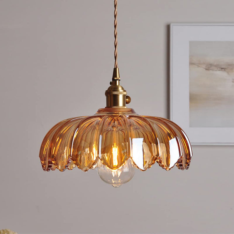 Bubble Glass Hanglamp – Elegante Transparante Glas & Koper Hanglamp