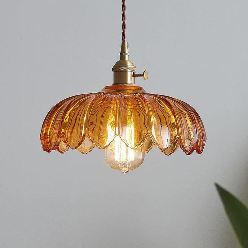 Bubble Glass Hanglamp – Elegante Transparante Glas & Koper Hanglamp