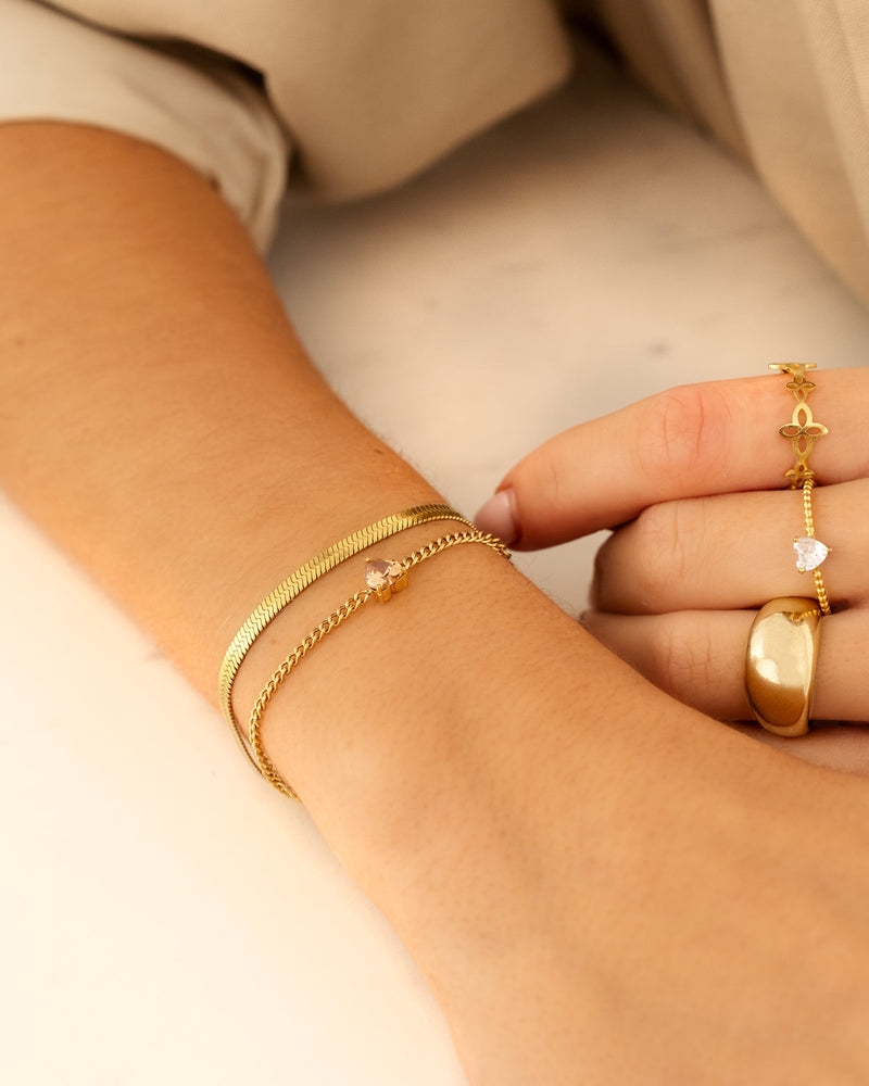 Hart Geboortesteen Armband