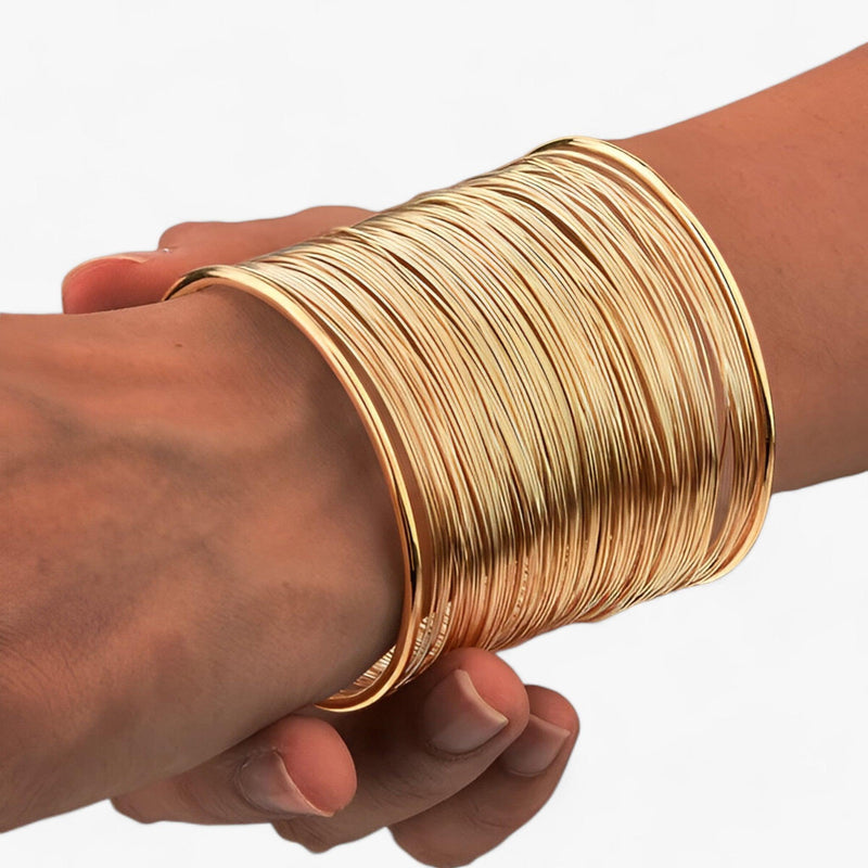 Verguld bracelet van gelaagd draad - Auryn