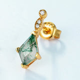 Moosagaat- en Witte Zirkon-sieradenset – Lana