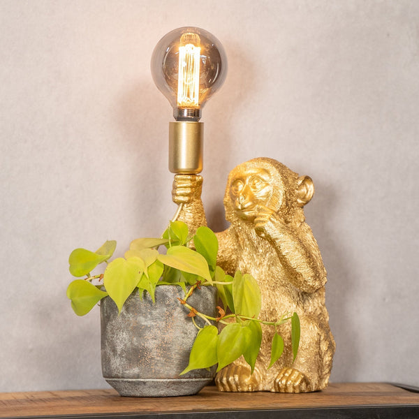 Luxueuze Gouden Aap Tafellamp – GoldenChimp