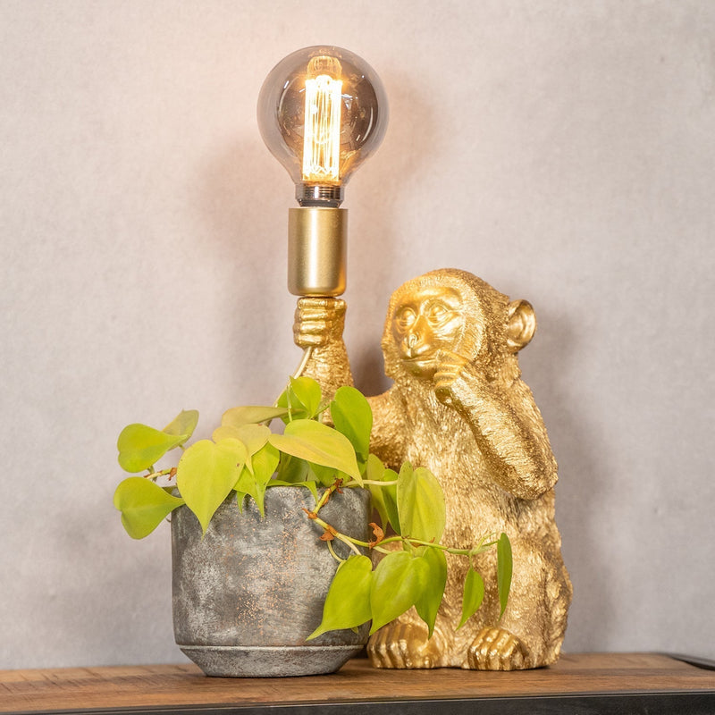 Luxueuze Gouden Aap Tafellamp – GoldenChimp