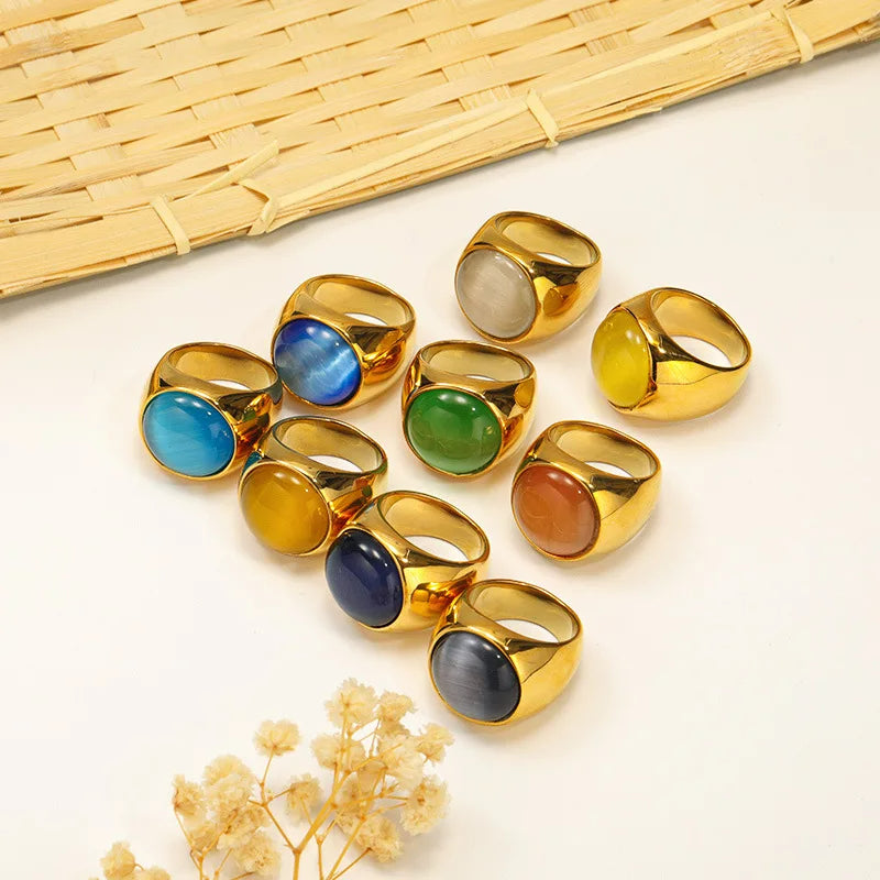 Grote Kattenoog Edelsteenring – Liora