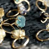 Zes-Klauwen Verstelbare Ring met Natuurlijke Kristal – Liora