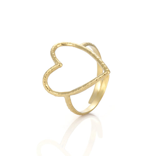 Grote Hart-Uitsnede Ring