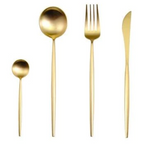 24-delig Luxe Bestekset van RVS in Goud-Zilver – RoyalGlow
