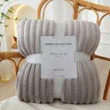 Brede Gestreepte Flanellen Fleece Dekentje – CozyStripe