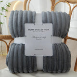 Brede Gestreepte Flanellen Fleece Dekentje – CozyStripe