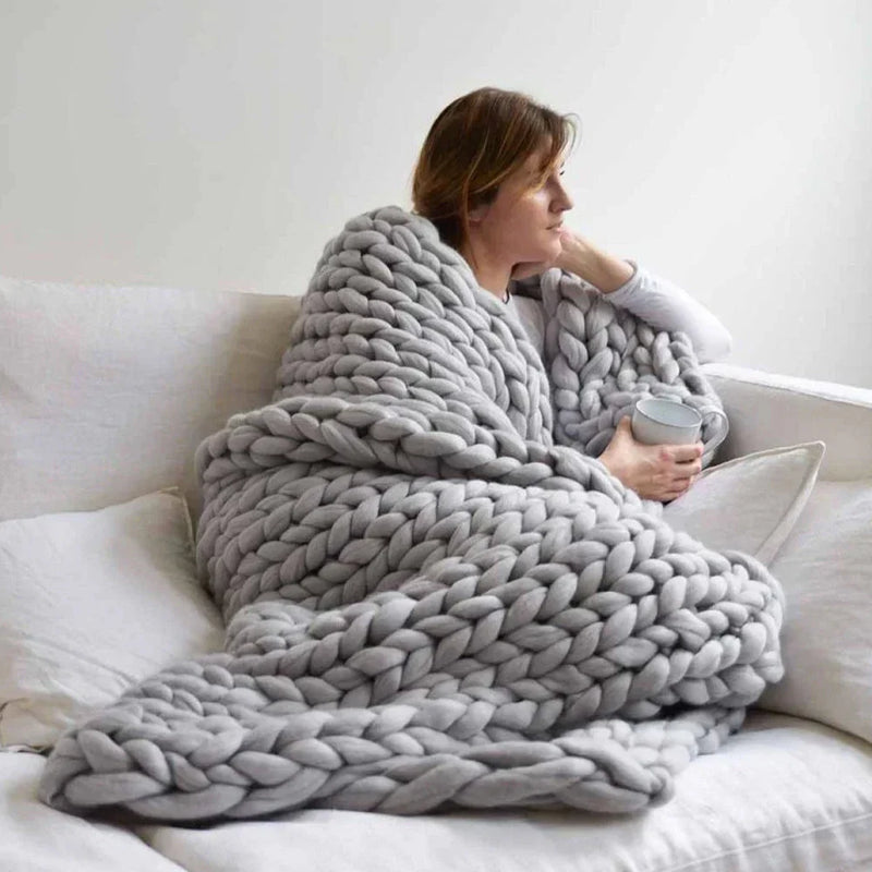 DIY Chunky XL 1000 Gram Wolgaren voor Zachte Dekens - LuxeWool