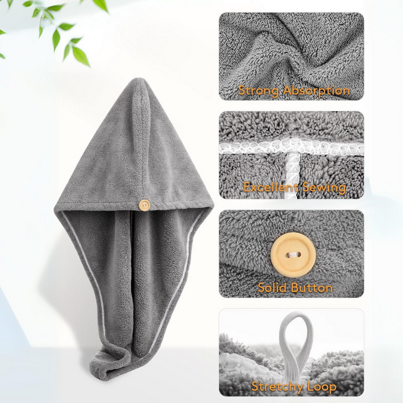 Microvezel Haarhanddoek Wrap – 3-pack