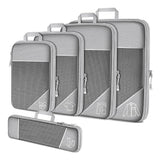 Compressie Reisorganisers | Slimme Inpakoplossing | Ruimtebesparende Bagage Cubes | Perfect Voor Vakanties & Zakenreizen | 5-delige Set | Lichtgewicht & Duurzaam | Maximale Ruimtebesparing | Avontuurlijke Reiskompanen
