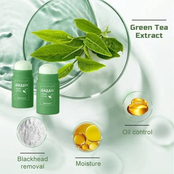 Groene Thee Masker Stick - Zuiverend & Hydraterend Gezichtsmasker