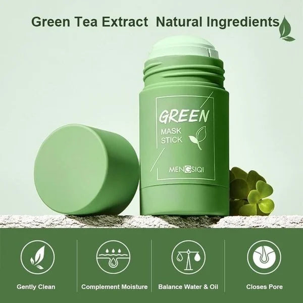 Groene Thee Masker Stick - Zuiverend & Hydraterend Gezichtsmasker