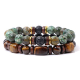 Afrikaans Turkoois & Tijgeroog Armband - Naya