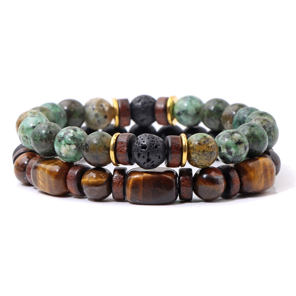 Afrikaans Turkoois & Tijgeroog Armband - Naya