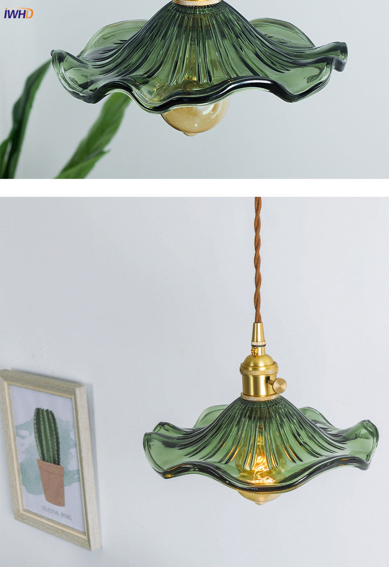 Noordse Design LED-Hanglamp | Kleurrijke glas- en koperverlichting voor slaapkamer, woonkamer & bar